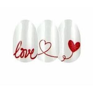 Color‎ Street Nail Polish Strips Love Letter White Red Hearts